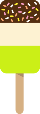 Renkli, tatlı, tatlı buzlu dondurma.