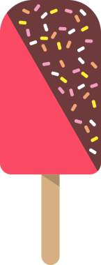 Renkli, tatlı, tatlı buzlu dondurma.