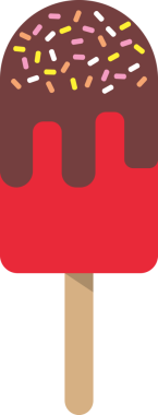 Renkli, tatlı, tatlı buzlu dondurma.