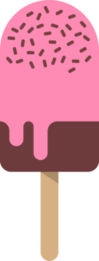 Renkli, tatlı, tatlı buzlu dondurma.