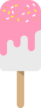 Renkli, tatlı, tatlı buzlu dondurma.