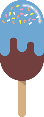 Renkli, tatlı, tatlı buzlu dondurma.