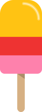 Renkli, tatlı, tatlı buzlu dondurma.