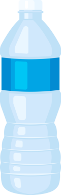 su plastik şişesi Karikatür çizimi izole nesne