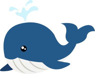 balina karikatürü çizimi izole nesne 