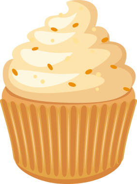 Tatlı keki çizgi film çizimi izole nesne