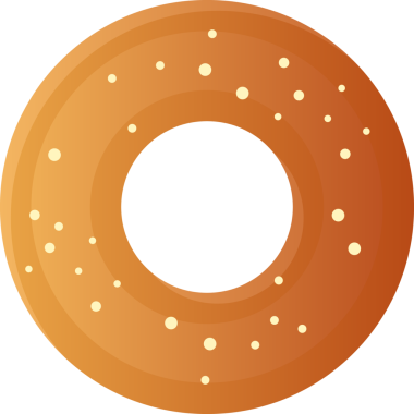 Tatlı çörek çizgi filmi çizimi izole nesne