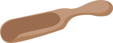 Tahta çay kaşığı karikatür çizimi izole nesne 