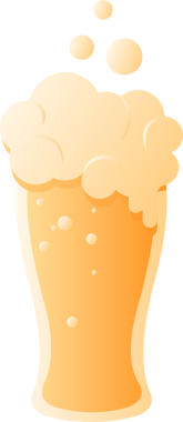 Soğuk içecek bira çizgi film çizimi izole nesne 