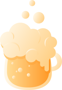 Soğuk içecek bira çizgi film çizimi izole nesne 