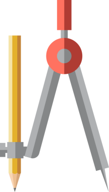 şeffaf arkaplan resmi Karikatür kalem pusula izole nesne çizimi