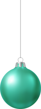 3D gerçekçi noel süsü turkuaz takı topu