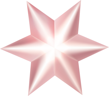 3D gerçekçi noel süsü pembe yıldız