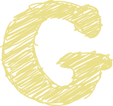 El çizimi sarı tebeşir alfabesi büyük harf G