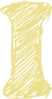 El çizimi sarı tebeşir alfabesi büyük harf I