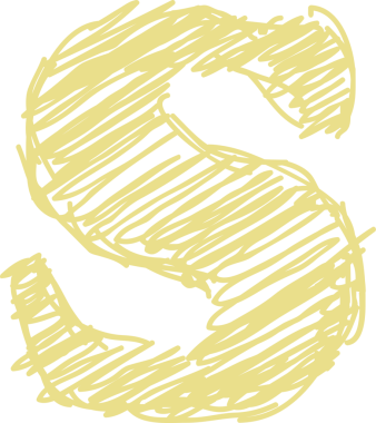 El çizimi sarı tebeşir alfabesi büyük harf S