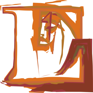 El çizimi boya stili alfabe harfi büyük harf E