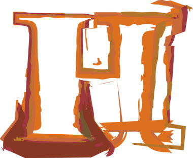 El çizimi boya stili alfabe harfi büyük harf H