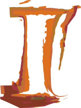 El çizimi alfabe harfi büyük harf I