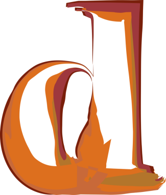 El çizimi boya alfabesi küçük harf d