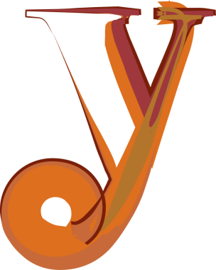 El çizimi boya alfabesi küçük harf y