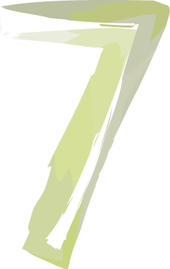 Suluboya el çizimi stil harf yedi