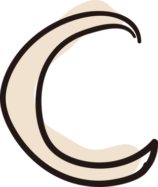 Graffiti el çizimi biçim alfabesi büyük harf C