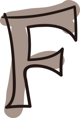 Graffiti el çizimi biçim alfabesi büyük harf F