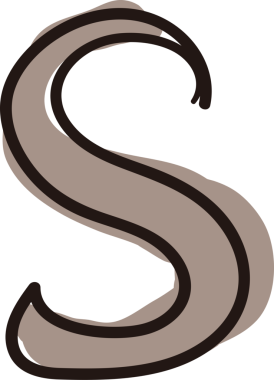 Graffiti el çizimi stil alfabesi harfi büyük harf S