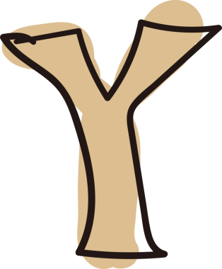 Graffiti el çizimi tarz alfabe harfi büyük harf Y