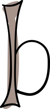 Graffiti el çizimi biçim alfabesi küçük harf b