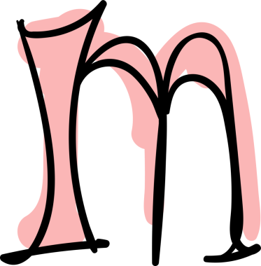 Graffiti el çizimi stil alfabesi küçük harf m