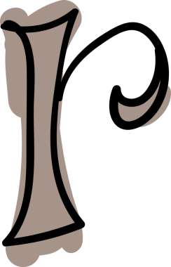 Graffiti el çizimi biçim alfabesi küçük harf r