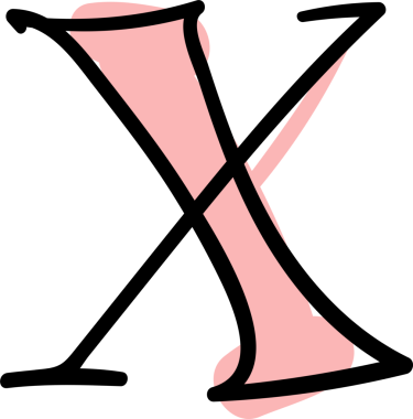 Graffiti el çizimi biçim alfabesi küçük harf x