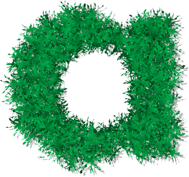 3D gerçekçi yeşil çimen yazı tipi metin sanatı küçük harf alfabesi