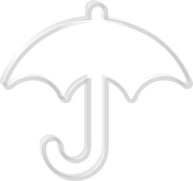 Şeffaf cam doku simgesi şemsiyesi