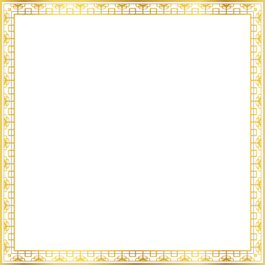 Lüks altın kare çerçeve botanik bahçesi vingate deseni