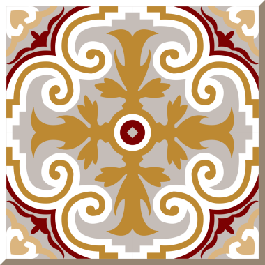 Antika kare karo botanik bahçesi eski model spiral eğri çapraz bitki