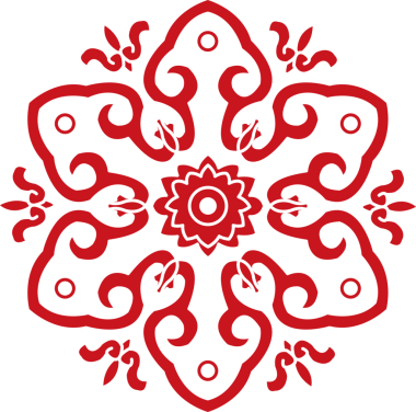 Eski Çince Retro Desen Kaleydoskop Çiçeği