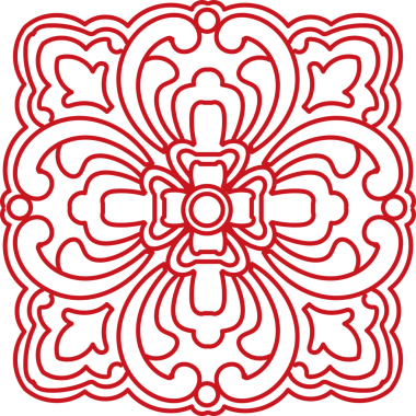 Antik Çin Retro Desenli spiral eğri çerçeve çizgisi