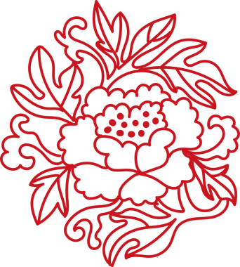 Antik Çin Retro desenli çiçek bitkisi