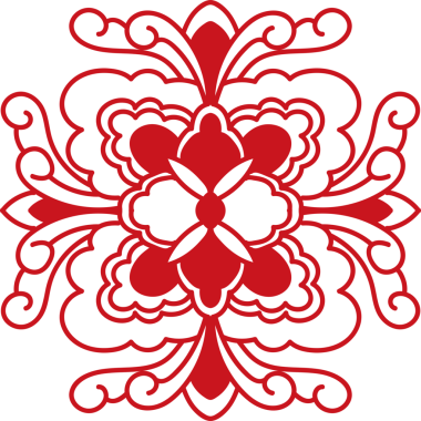 Antik Çin Retro desenli çiçek bitkisi