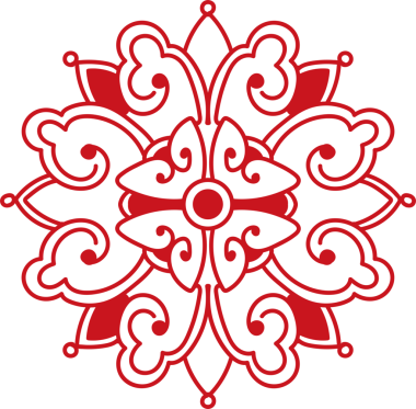 Antik Çin Retro desenli çiçek bitkisi