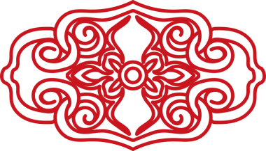 Antik Çin Retro Deseni sarmal eğri çiçek zinciri