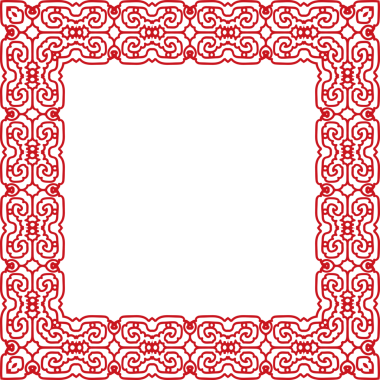 Antik Çin Retro Deseni Botanik Bahçesi spiral eğrisi çapraz çerçeve zinciri