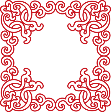 Antik Çin Retro Deseni Botanik Bahçesi spiral eğrisi çapraz çerçeve zinciri