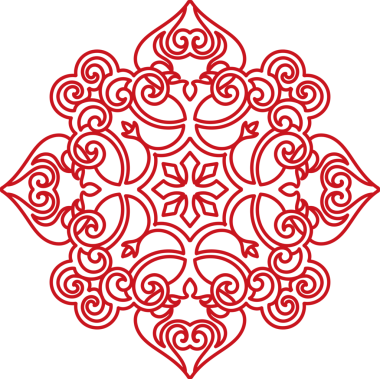 Antik Çin Retro Deseni sarmal eğri çiçek zinciri