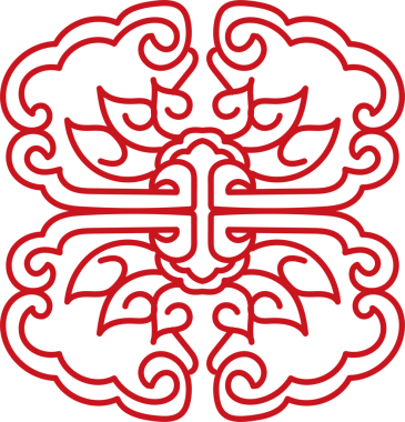 Antik Çin Retro Deseni sarmal eğri çiçek zinciri