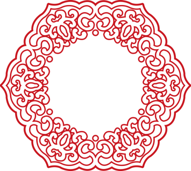 Antik Çin Retro Desenli spiral eğri çerçeve çizgisi