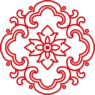 Antik Çin Retro Deseni sarmal eğri çiçek zinciri